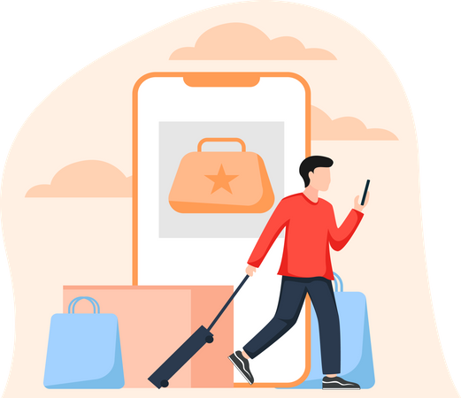 Loja online  Ilustração