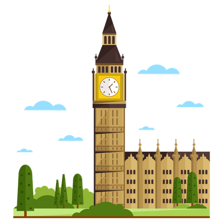 London Clock Tower  Illustration