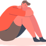 depressed teenager student illustration