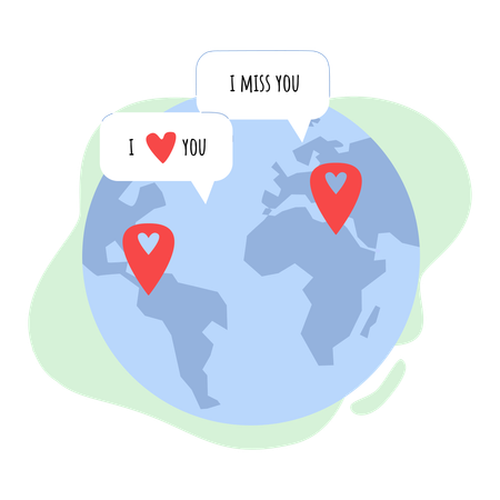 Long distance relationship  Illustration