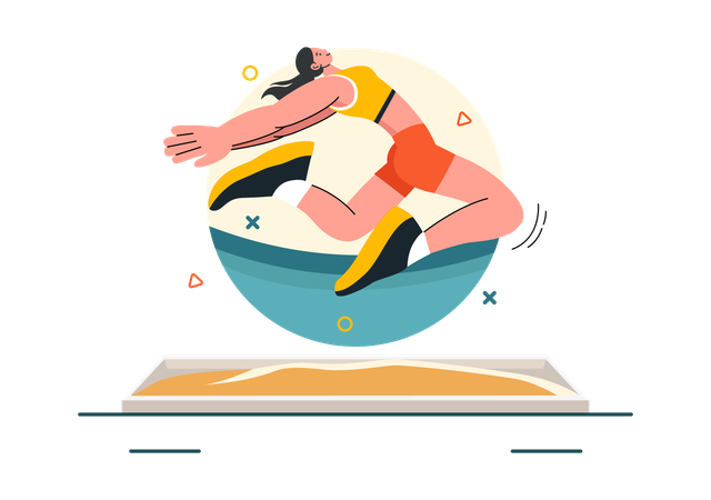 Long Jump Sport  Illustration