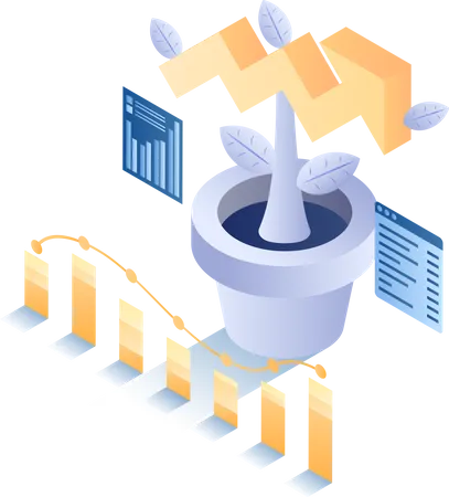 Long Term Investment Growth analysis  Illustration