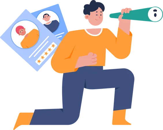 Looking employee candidate  Illustration