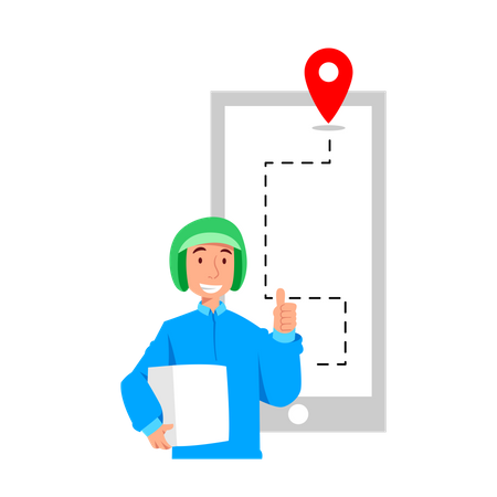 Looking For A Delivery Location  Illustration