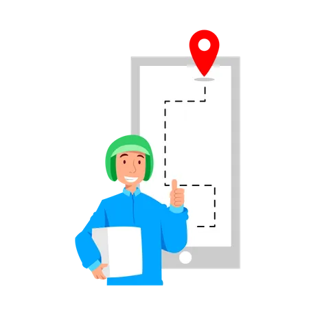 Looking For A Delivery Location  Illustration