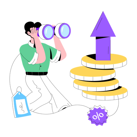 Looking For Discount  Illustration