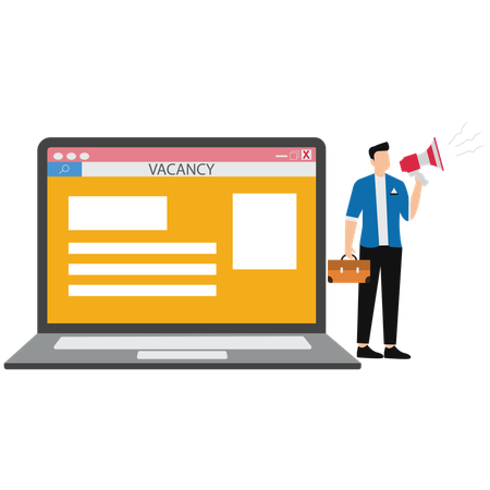 Looking for employment and job vacancy  Illustration