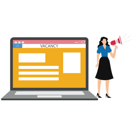 Looking for employment and job vacancy  Illustration