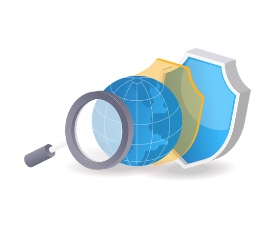 Looking for information internet data security  Illustration