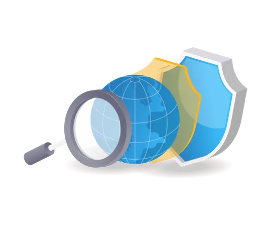 Looking for information internet data security  Illustration