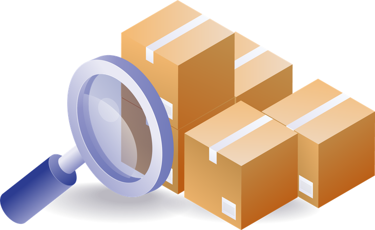 Looking for select package delivery items  Illustration