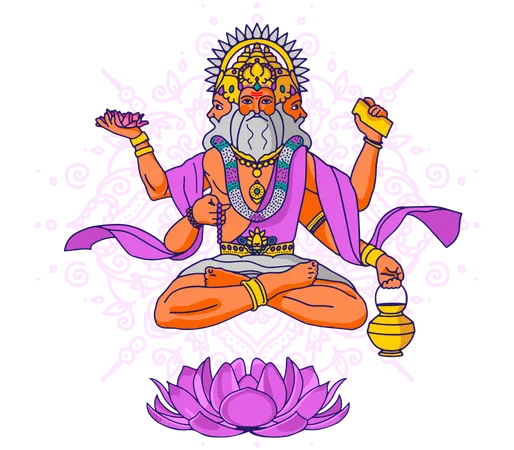 Lord Brahma  Illustration