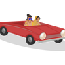 illustrations of car ride