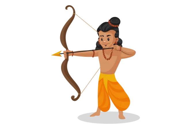 Lord Ram firing arrow  Illustration