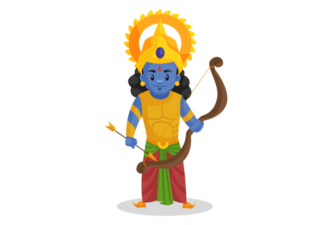 Lord Ram preparing for fight  Illustration