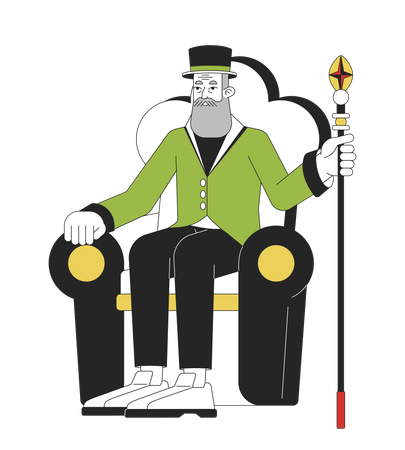 Lord sitting in chair  Illustration