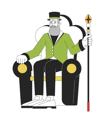 Lord sitting in chair  Illustration