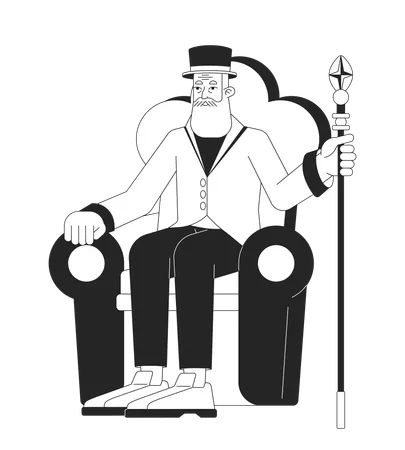 Lord sitting in chair  Illustration