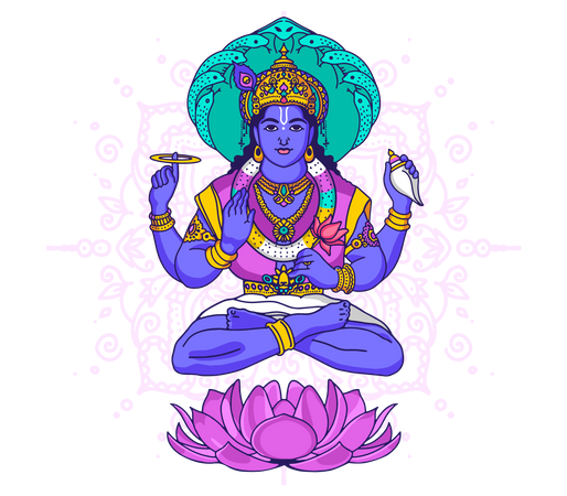 Lord Vishnu  Illustration