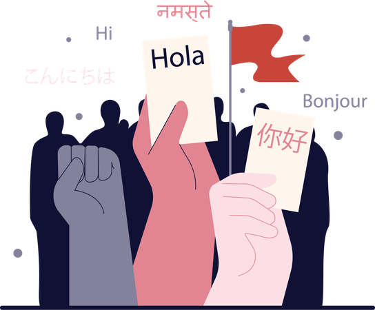 Los ciudadanos hacen campaña.  Ilustración