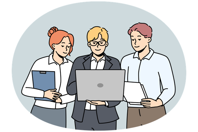 Los empresarios recurren a la informática  Ilustración