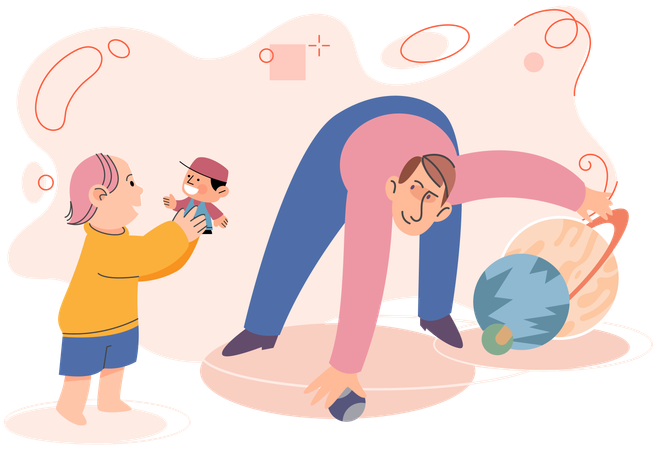 Jugar juntos Los juegos de mesa sirven como puente entre generaciones  Ilustración