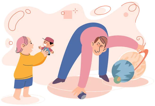 Jugar juntos Los juegos de mesa sirven como puente entre generaciones  Ilustración