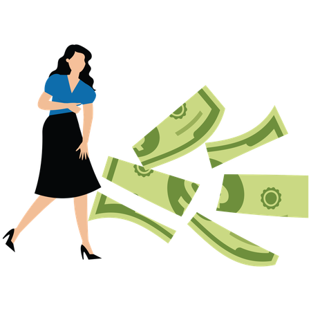 Lose money investment in financial crisis  Illustration