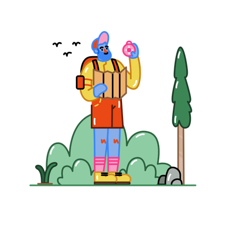 Lost in wild  Illustration
