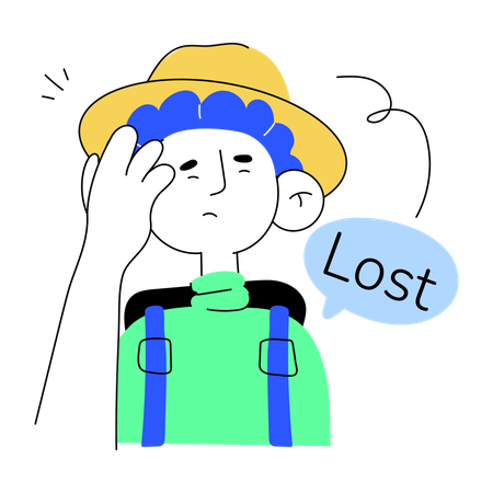 Lost tourist  Illustration