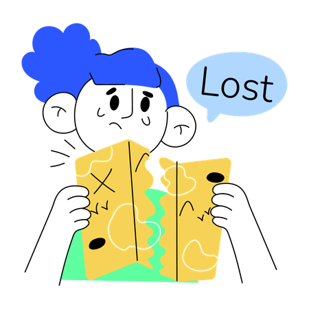 Lost traveller  Illustration