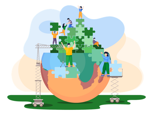 Lösung für Natur und Umwelt  Illustration