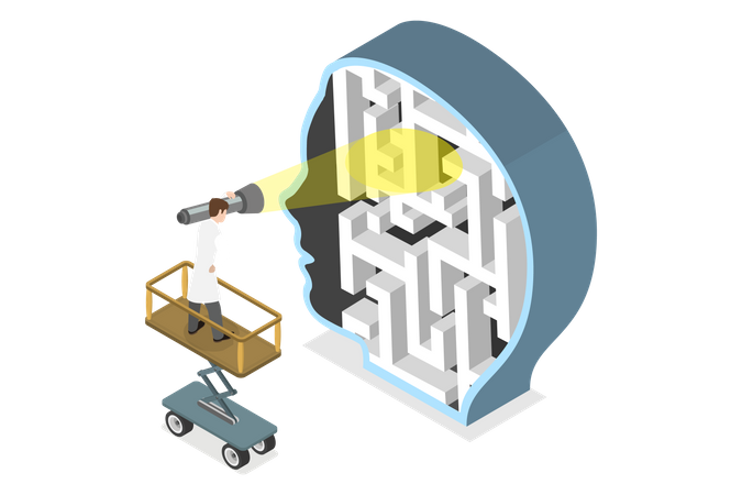 Lösung psychischer Probleme  Illustration