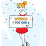 illustration for lottery winner