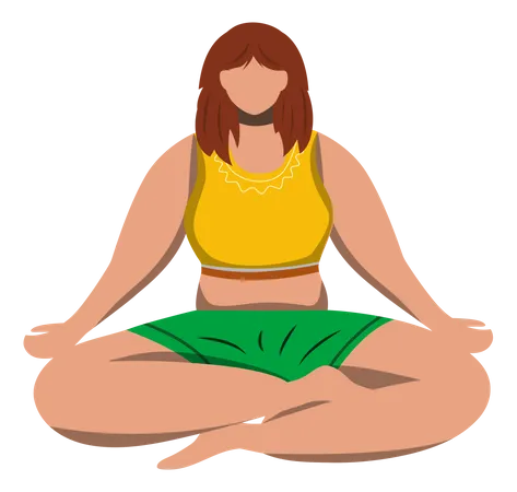 Lotus pose  Illustration