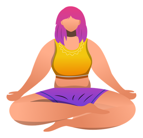 Lotus pose  Illustration