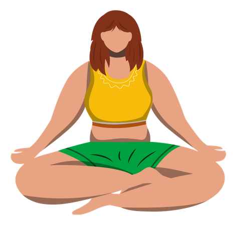 Lotus pose  イラスト