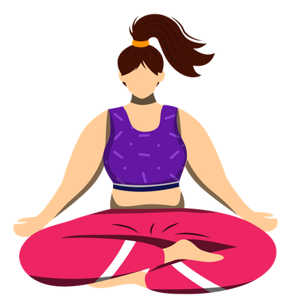 Lotus pose  イラスト