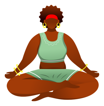 Lotus pose  イラスト