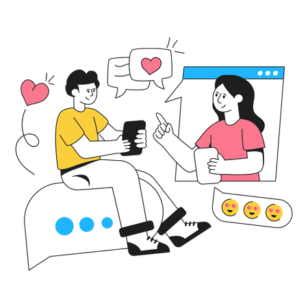 Love Chat  Illustration