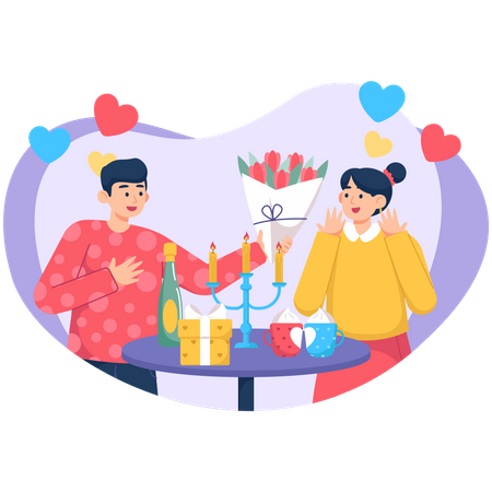 Love Dinner  Illustration