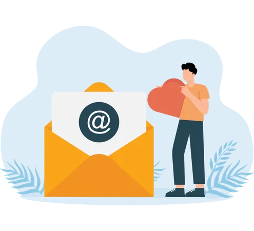 Love email  Illustration