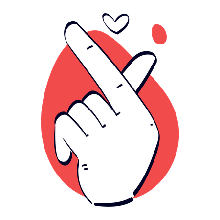 Love Hand Gesture  イラスト