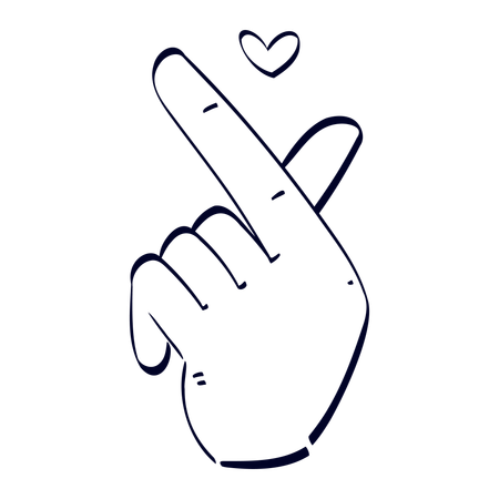 Love Hand Gesture  イラスト
