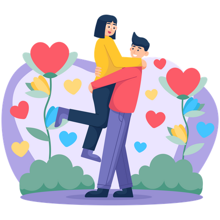 Love Hug Illustration