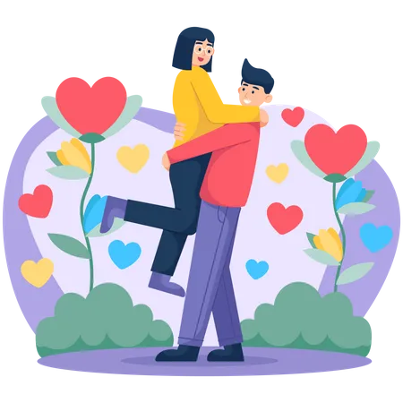 Love Hug Illustration