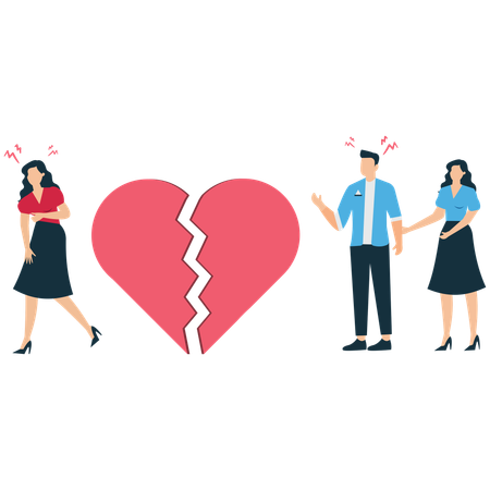 Love, Lies and Betrayal – Broken Relationship  Illustration
