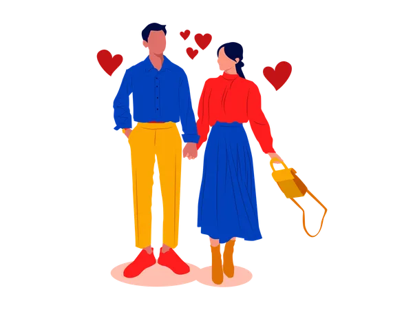 Lovely Couple  Illustration