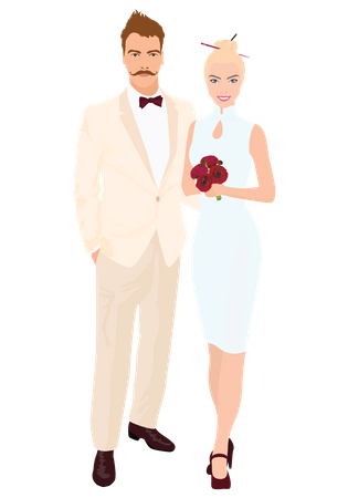 Lovely Couple  Illustration