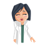 lovely female doctor illustration free download